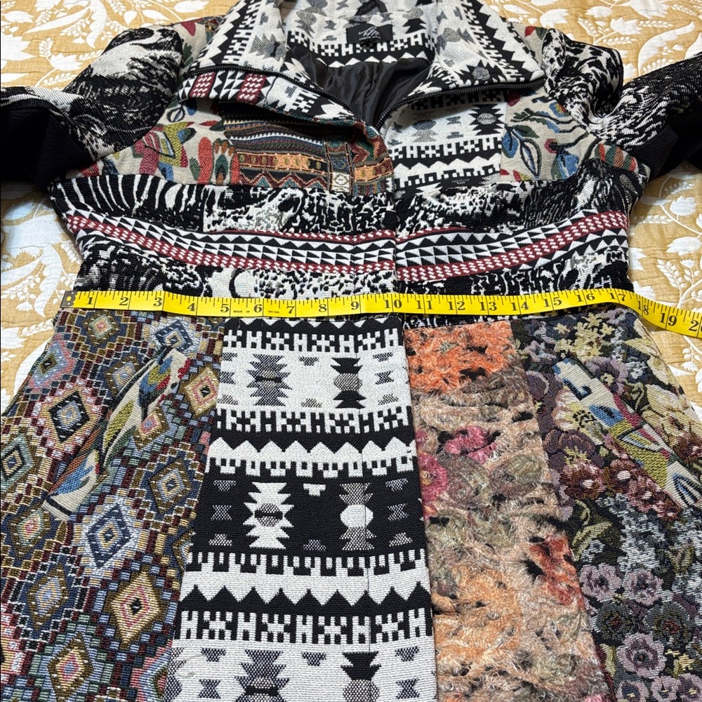 LM London Muse Multicolored Patchwork Women’s Coat - image 7